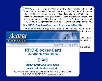 RFID-Blocker-Card mit Abschirmfunktion, Acarta Layout