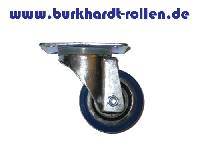 Lenkrolle mit Blue Wheel Rad, Drm. 80 mm
