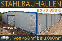 System-Stahlbauhalle mit Isopaneele von 450 m² bis 3000 m²