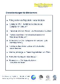 Dienstleistungen für Backereien