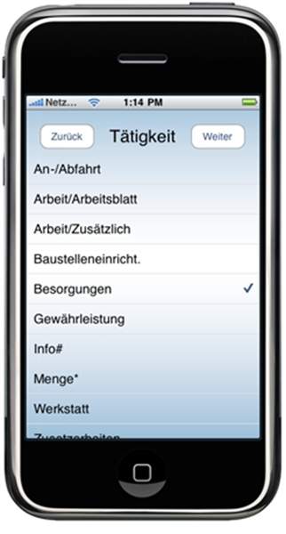 Die EZ Mobile App auf dem iPhone